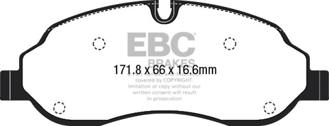 EBC Yellowstuff 4000 Series Street and Track Brake Pad Set (DP42221R)