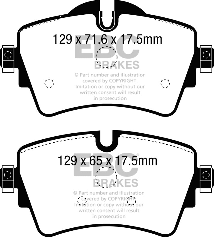 EBC Greenstuff 2000 Series Sport Brake Pad Set (DP22227)