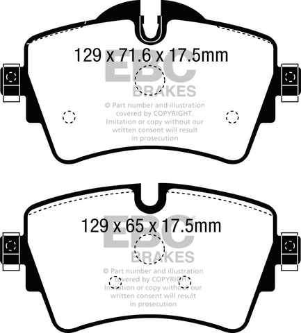 EBC Yellowstuff 4000 Series Street and Track Brake Pad Set (DP42227R)