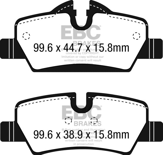 EBC Greenstuff 2000 Series Sport Brake Pad Set (DP22228)