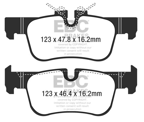 EBC Brakes Yellowstuff 4000 Series Street and Track Brake Pad Set (DP42235R)