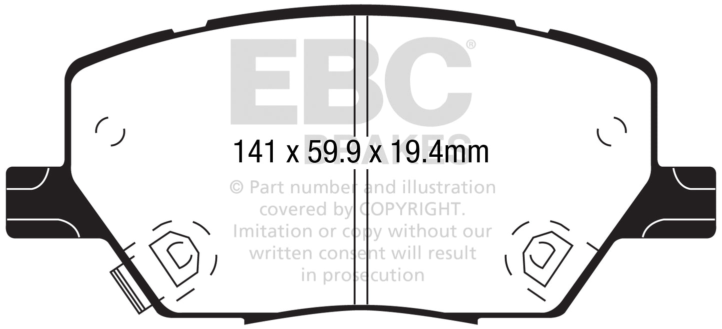 EBC Greenstuff 2000 Series Sport Brake Pad Set (DP22239)