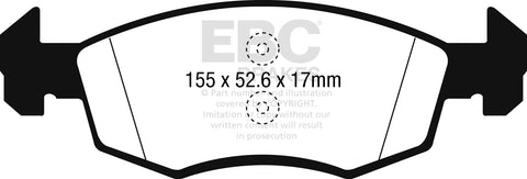 EBC Brakes Yellowstuff 4000 Series Street and Track Brake Pad Set (DP42241R)