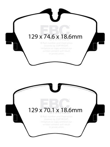 EBC Brakes Yellowstuff 4000 Series Street and Track Brake Pad Set (DP42245R)