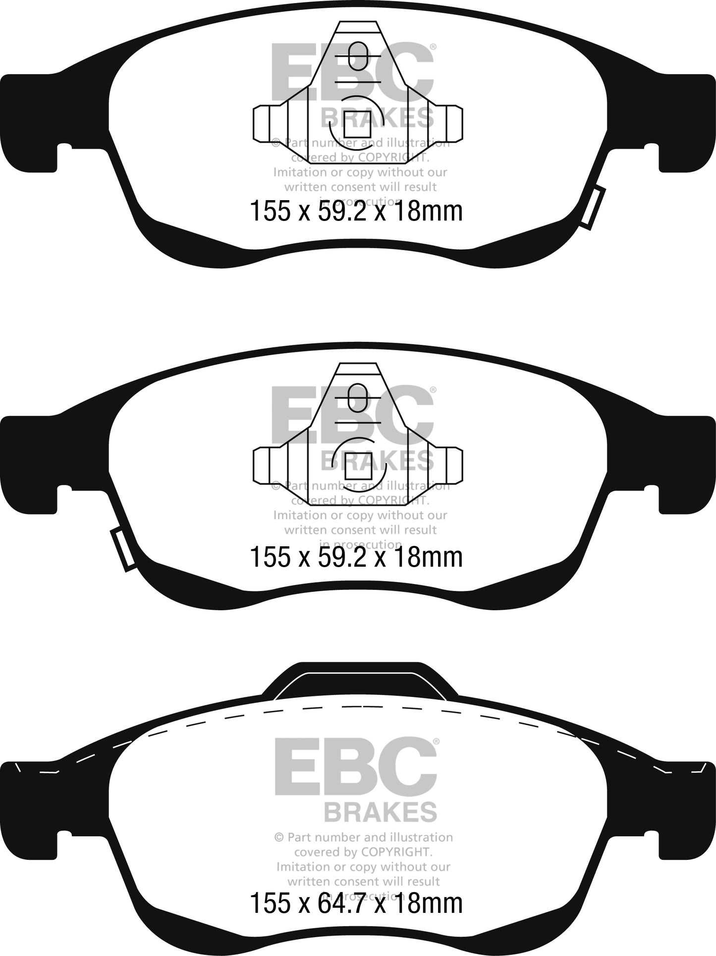 EBC Ultimax OE Replacement Brake Pad Set (DPX2247)