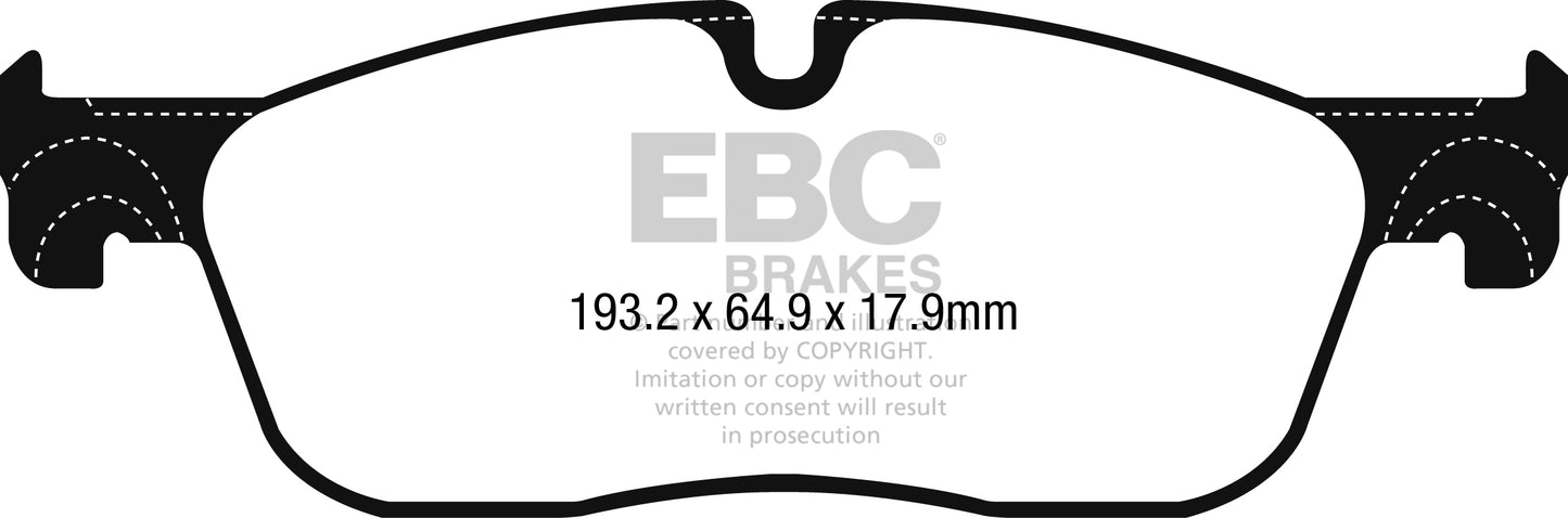 EBC Brakes Yellowstuff 4000 Series Street and Track Brake Pad Set (DP42251R)