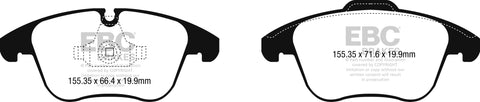 EBC Brakes Yellowstuff 4000 Series Street and Track Brake Pad Set (DP42252R)