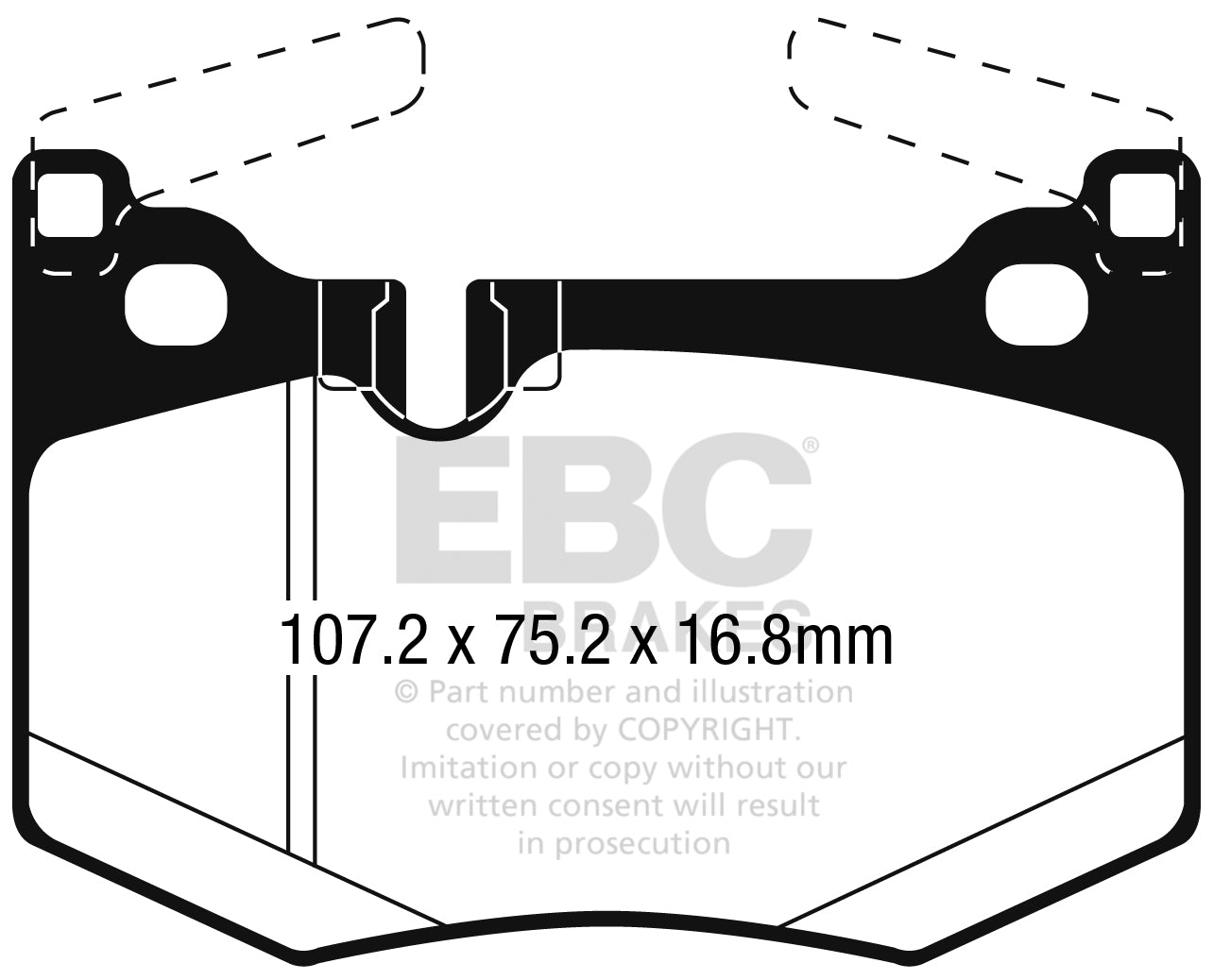 EBC Brakes Yellowstuff 4000 Series Street and Track Brake Pad Set (DP42261R)