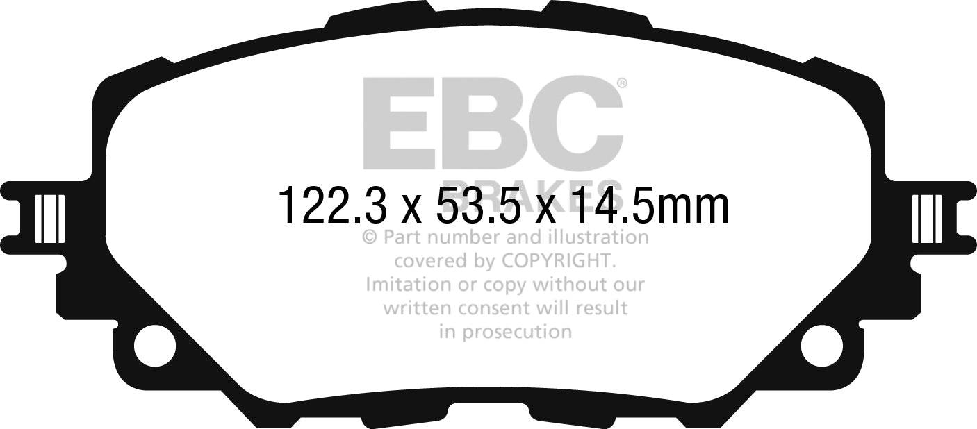 EBC Yellowstuff 4000 Series Street and Track Brake Pad Set (DP42263R)