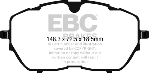 EBC Yellowstuff 4000 Series Street and Track Brake Pad Set (DP42265R)