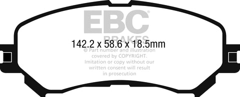 EBC Yellowstuff 4000 Series Street and Track Brake Pad Set (DP42272R)