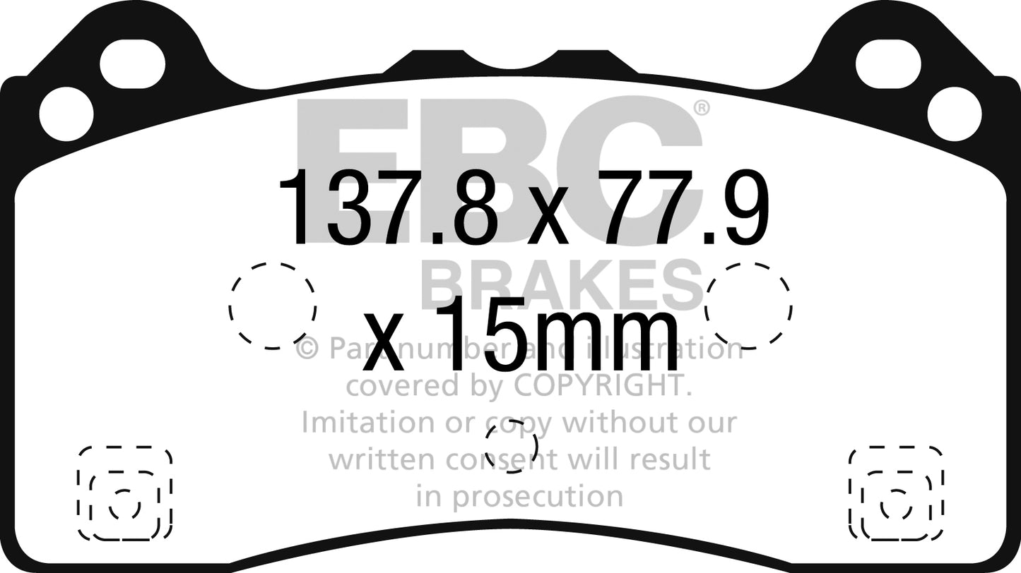 EBC Bluestuff NDX Pad & 2pc Disc Kit - (P2DK012B) Front