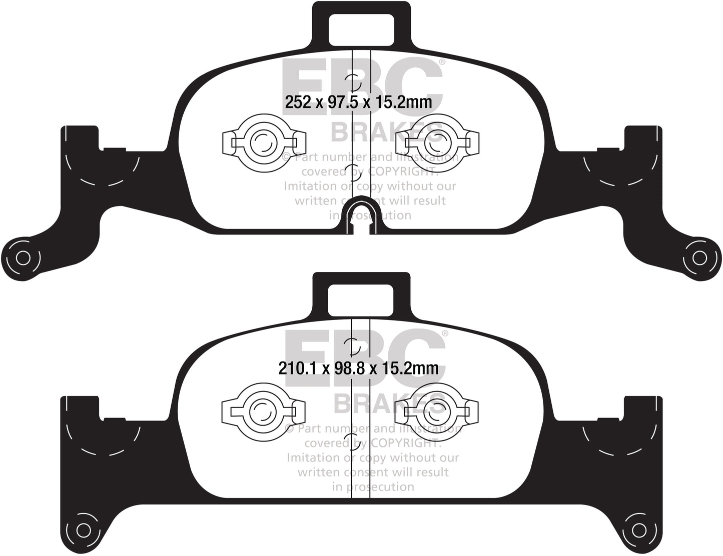 EBC Yellowstuff 4000 Series Street and Track Brake Pad Set (DP42290R)