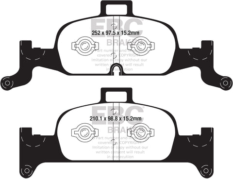 EBC Yellowstuff 4000 Series Street and Track Brake Pad Set (DP42290R)