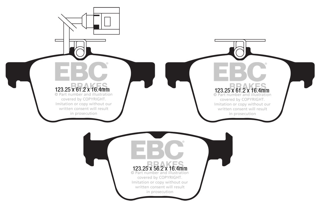 EBC Yellowstuff 4000 Series Street and Track Brake Pad Set (DP42295R)