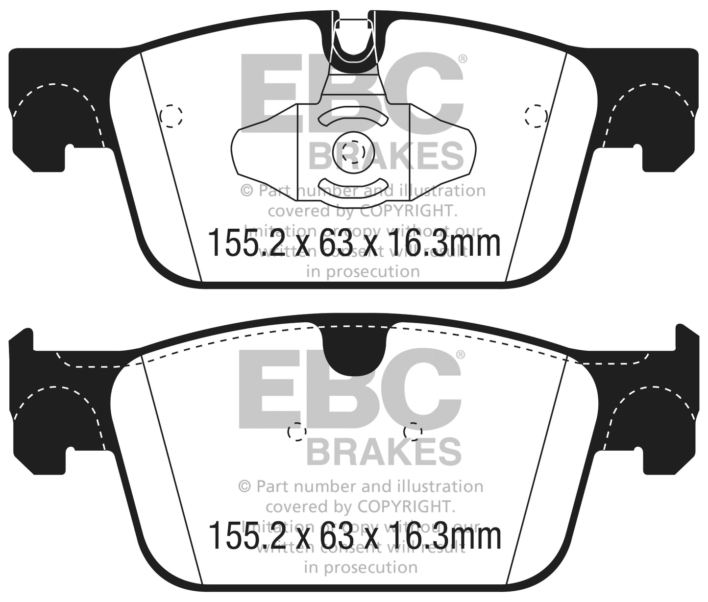 EBC Greenstuff 6000 Series Truck and SUV Brake Pad Set (DP62305)