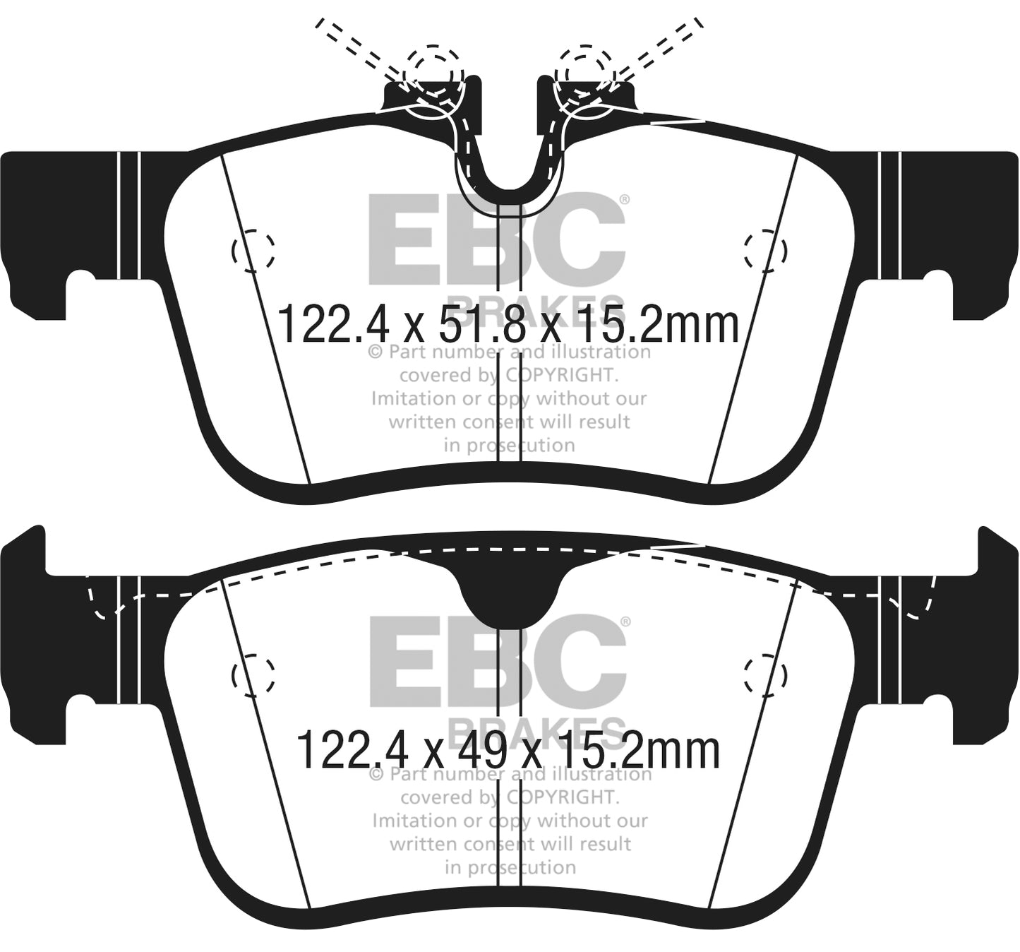 EBC Yellowstuff 4000 Series Street and Track Brake Pad Set (DP42306R)