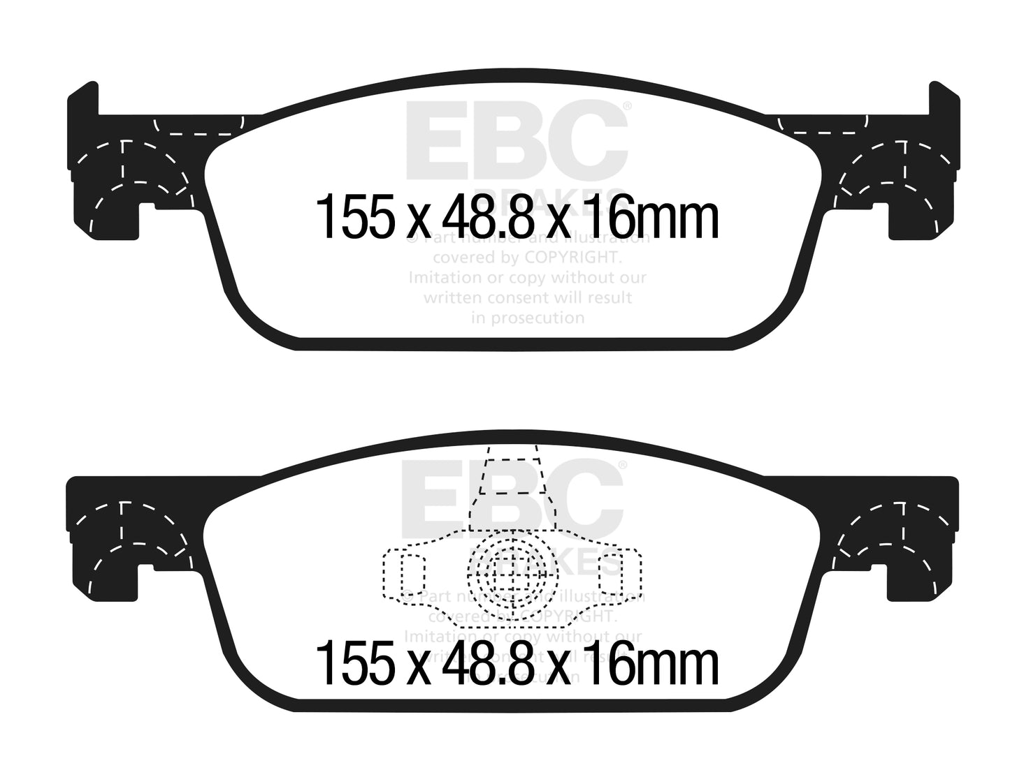 EBC Yellowstuff 4000 Series Street and Track Brake Pad Set (DP42312R)