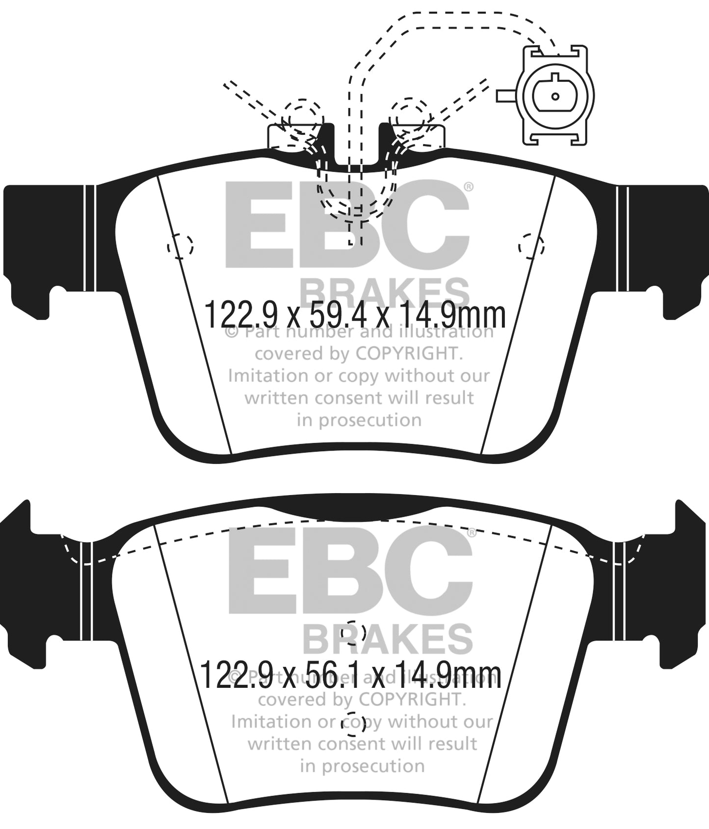 EBC Yellowstuff 4000 Series Street and Track Brake Pad Set (DP42315R)