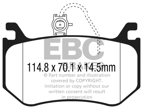 EBC Yellowstuff 4000 Series Street and Track Brake Pad Set (DP42326R)