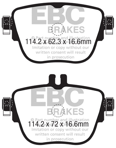 EBC Yellowstuff 4000 Series Street and Track Brake Pad Set (DP42337R)