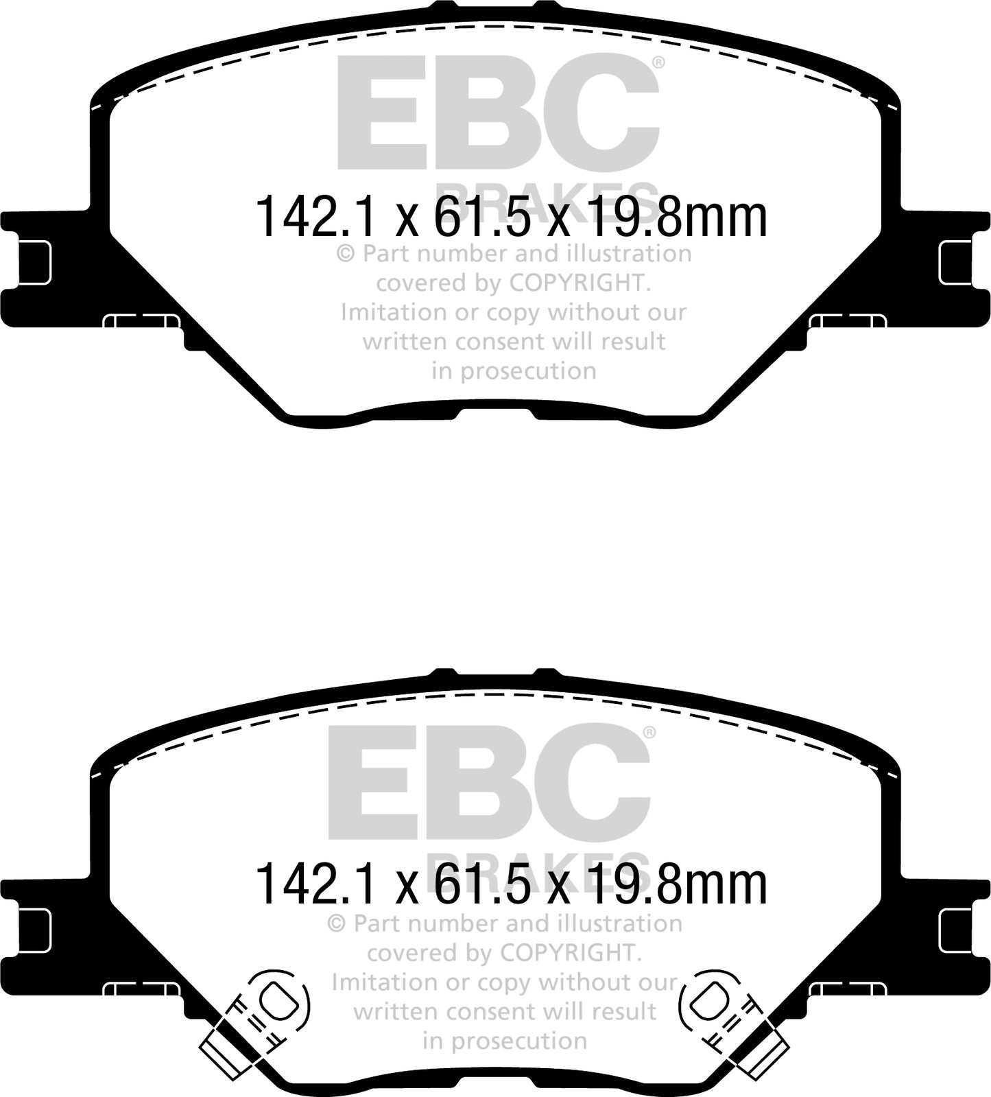 EBC Yellowstuff 4000 Series Street and Track Brake Pad Set (DP42340R)