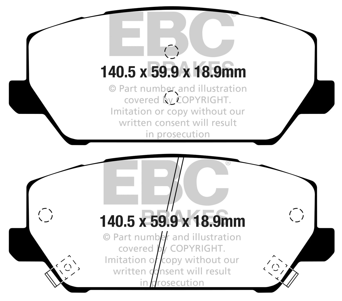 EBC Bluestuff NDX Trackday Brake Pad Set (DP52343NDX)