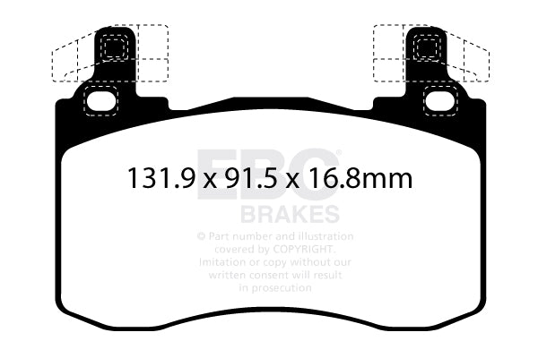 EBC Yellowstuff Pad & 2pc Disc Kit - (P2DK019Y) Front