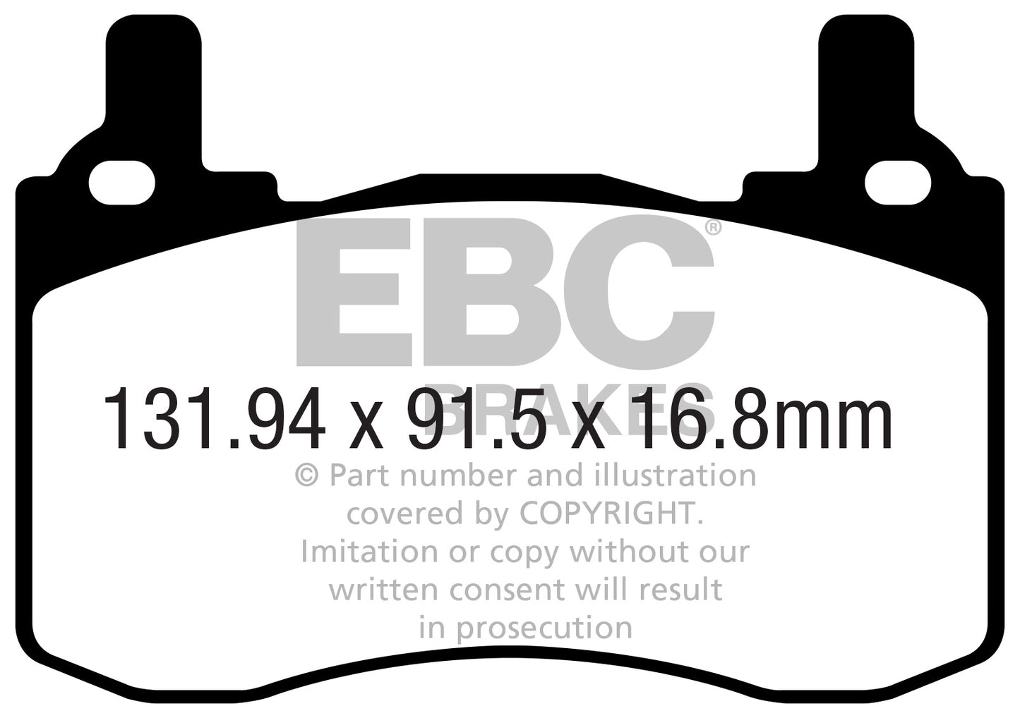 EBC Yellowstuff 4000 Series Street and Track Brake Pad Set (DP42357R)