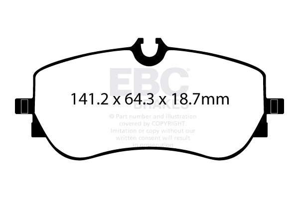 EBC Yellowstuff 4000 Series Street and Track Brake Pad Set (DP42364R)