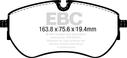 EBC Yellowstuff 4000 Series Street and Track Brake Pad Set (DP42377R)