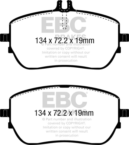 EBC Yellowstuff 4000 Series Street and Track Brake Pad Set (DP42388R)