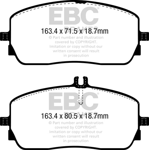 EBC Greenstuff 2000 Series Sport Brake Pad Set (DP22390)