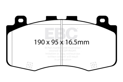 EBC Yellowstuff 4000 Series Street and Track Brake Pad Set (DP42400R)