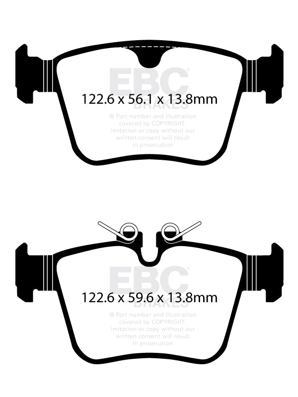 EBC Yellowstuff 4000 Series Street and Track Brake Pad Set (DP42411R)