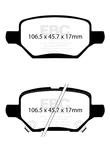 EBC Ultimax OE Replacement Brake Pad Set (DPX2421)