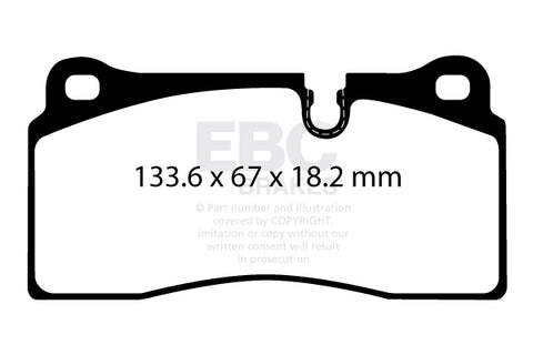 EBC Yellowstuff 4000 Series Street and Track Brake Pad Set (DP42425R)