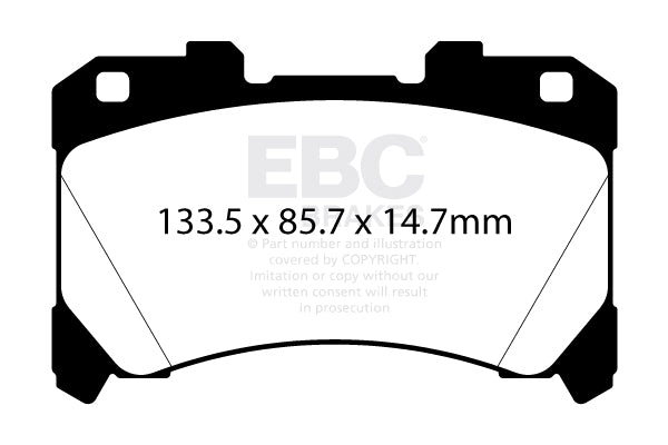 EBC Yellowstuff 4000 Series Street and Track Brake Pad Set (DP42430R)