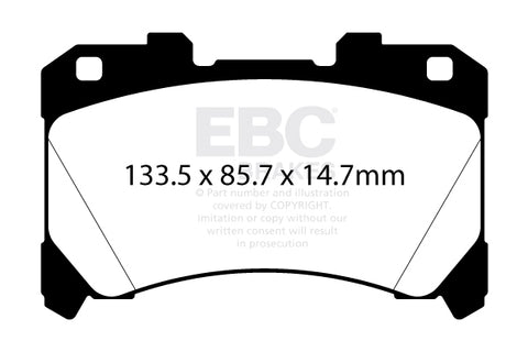 EBC Yellowstuff 4000 Series Street and Track Brake Pad Set (DP42430R)