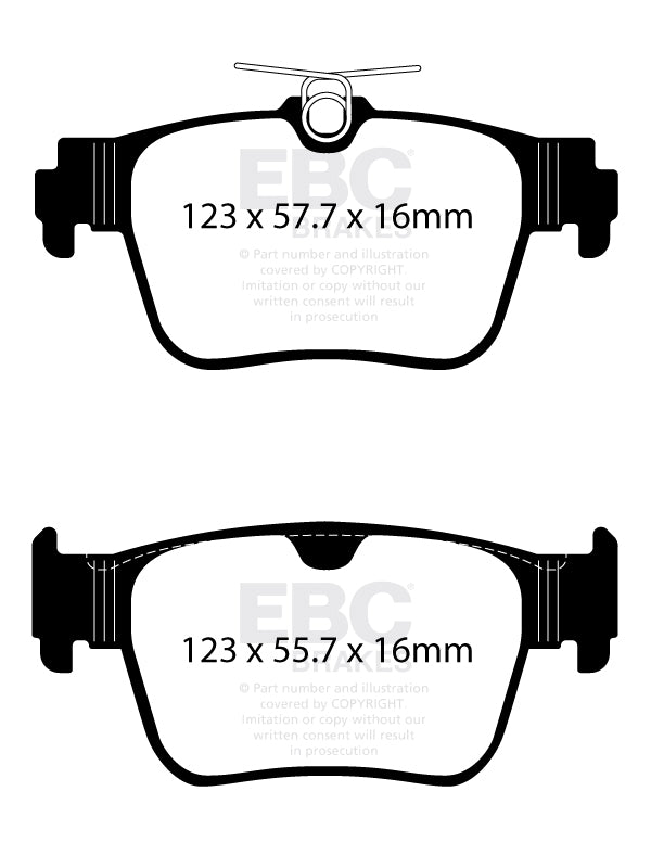 EBC Greenstuff 2000 Series Sport Brake Pad Set (DP22438)