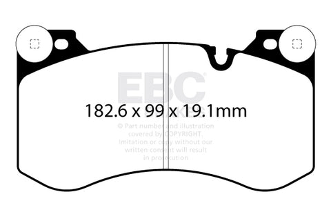 EBC YellowStuff Pad & 2pc Disc Kit (P2DK059Y) Front