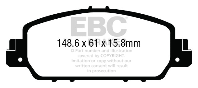 EBC Greenstuff 2000 Series Sport Brake Pad Set (DP23014)