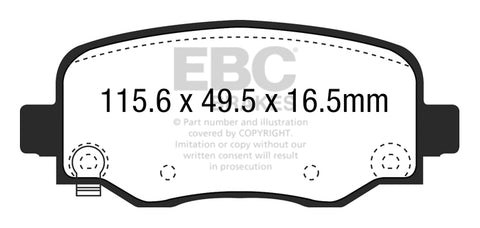 EBC Ultimax OE Replacement Brake Pad Set (DPX3031)