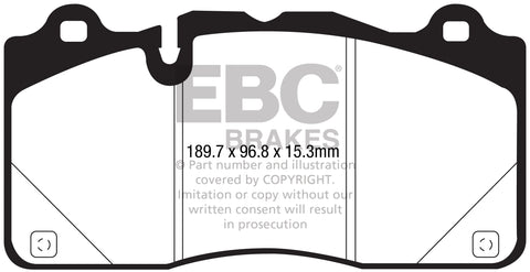 EBC Yellowstuff 4000 Series Street and Track Brake Pad Set (DP43050R)