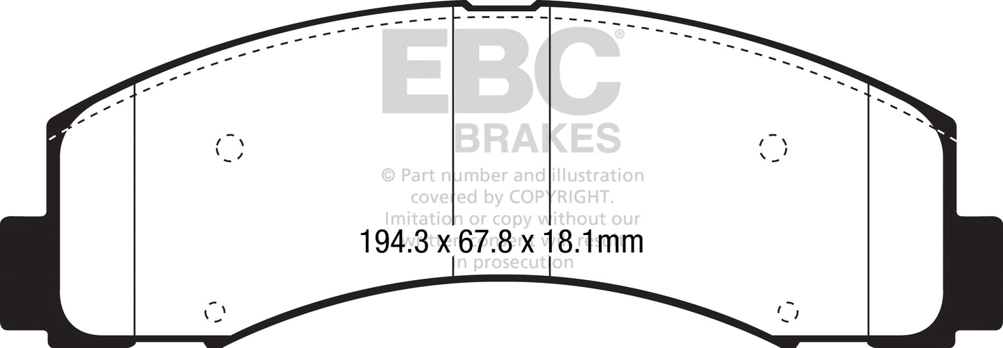 EBC Greenstuff 6000 Series Truck and SUV Brake Pad Set (DP63088)