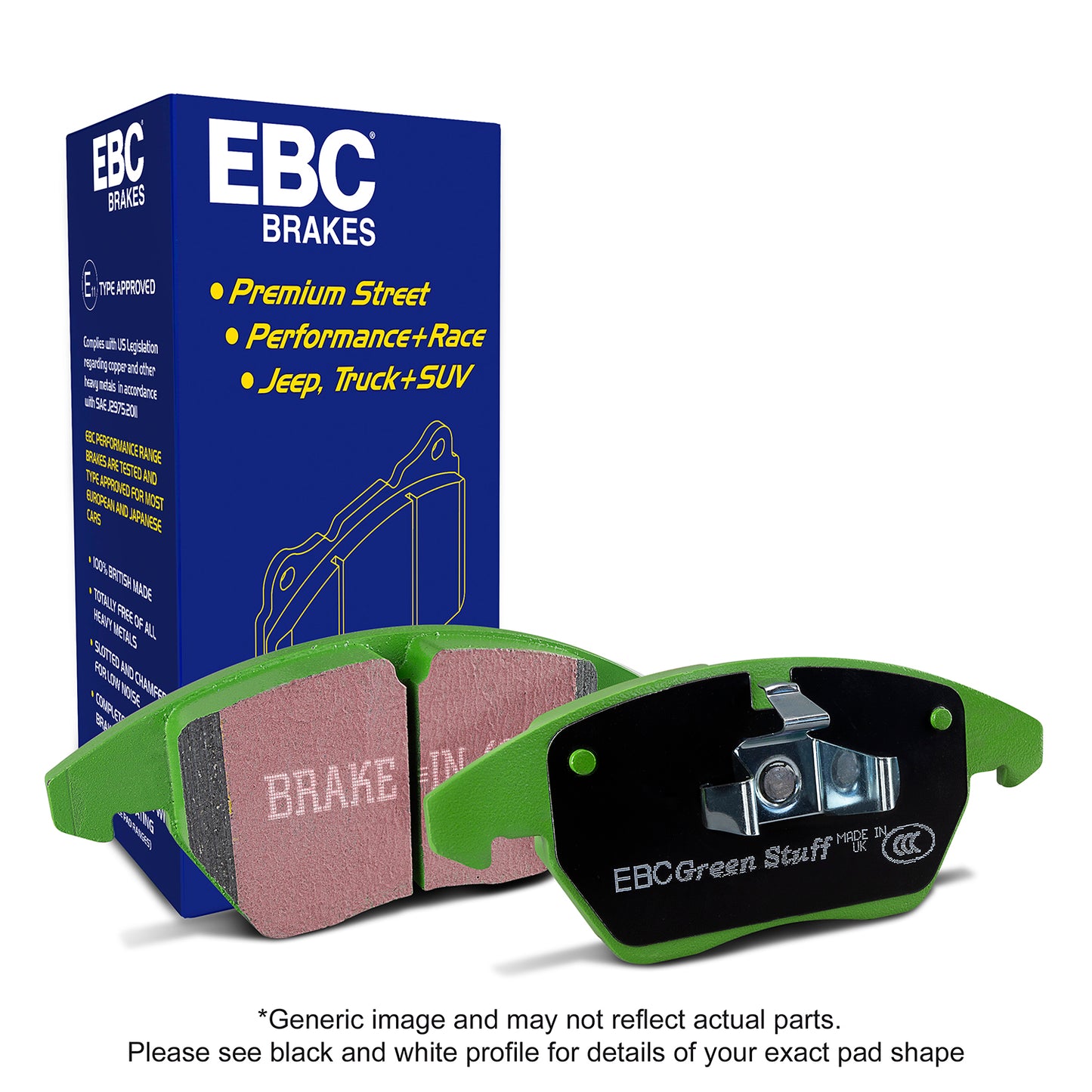 EBC Yellowstuff Brake Pad 4000 Series Sport Set (DP42422R)