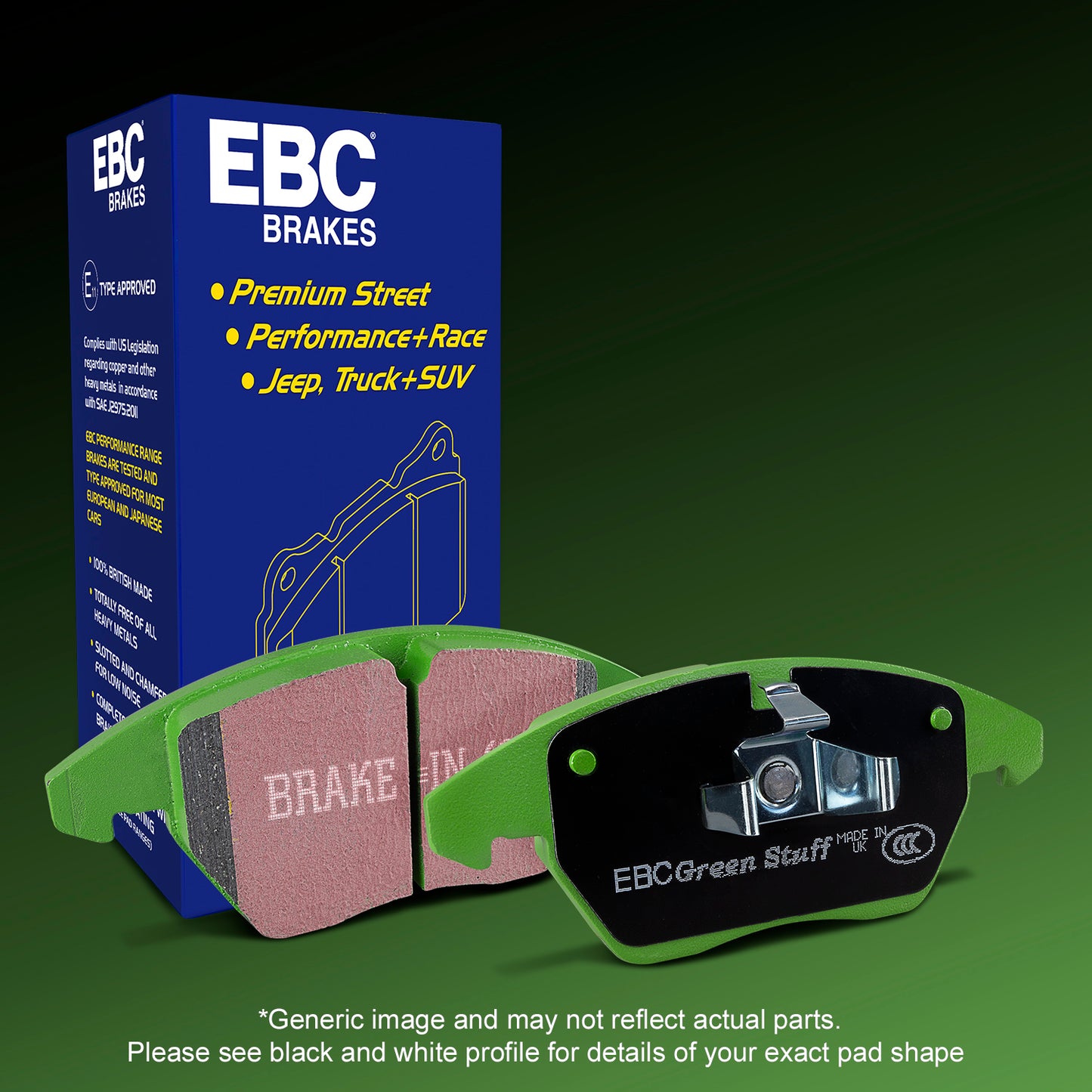 EBC Greenstuff 6000 Series Truck and SUV Brake Pad Set (DP61634)