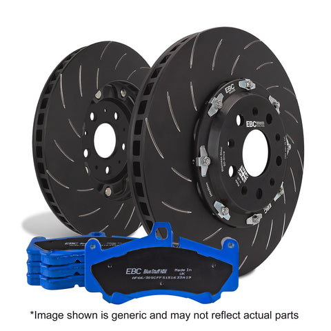 EBC BlueStuff NDX Pad & Two-Piece Fully-Floating Disc Kit (P2DK009B) Rear