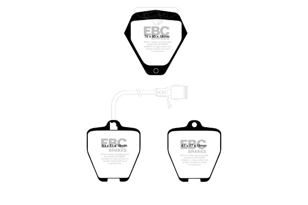 EBC Yellowstuff 4000 Series Street and Track Brake Pad Set (DP41012R)