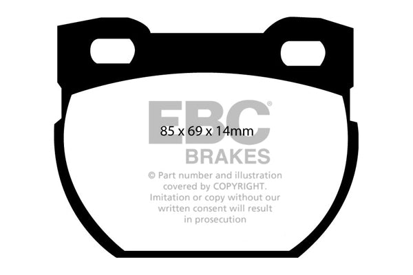 EBC Yellowstuff 4000 Series Street and Track Brake Pad Set (DP41033R)